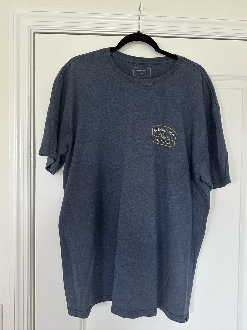 Quiksilver Men's Heather Navy Short-Sleeve Logo Tee